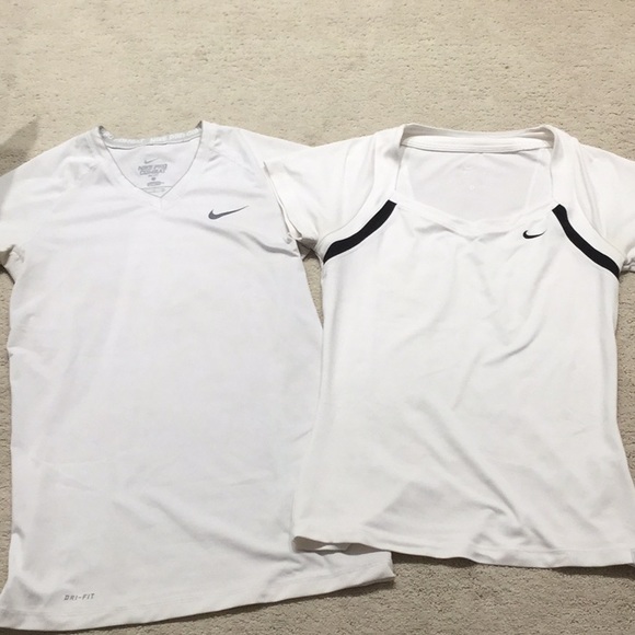 white nike dri fit shirt